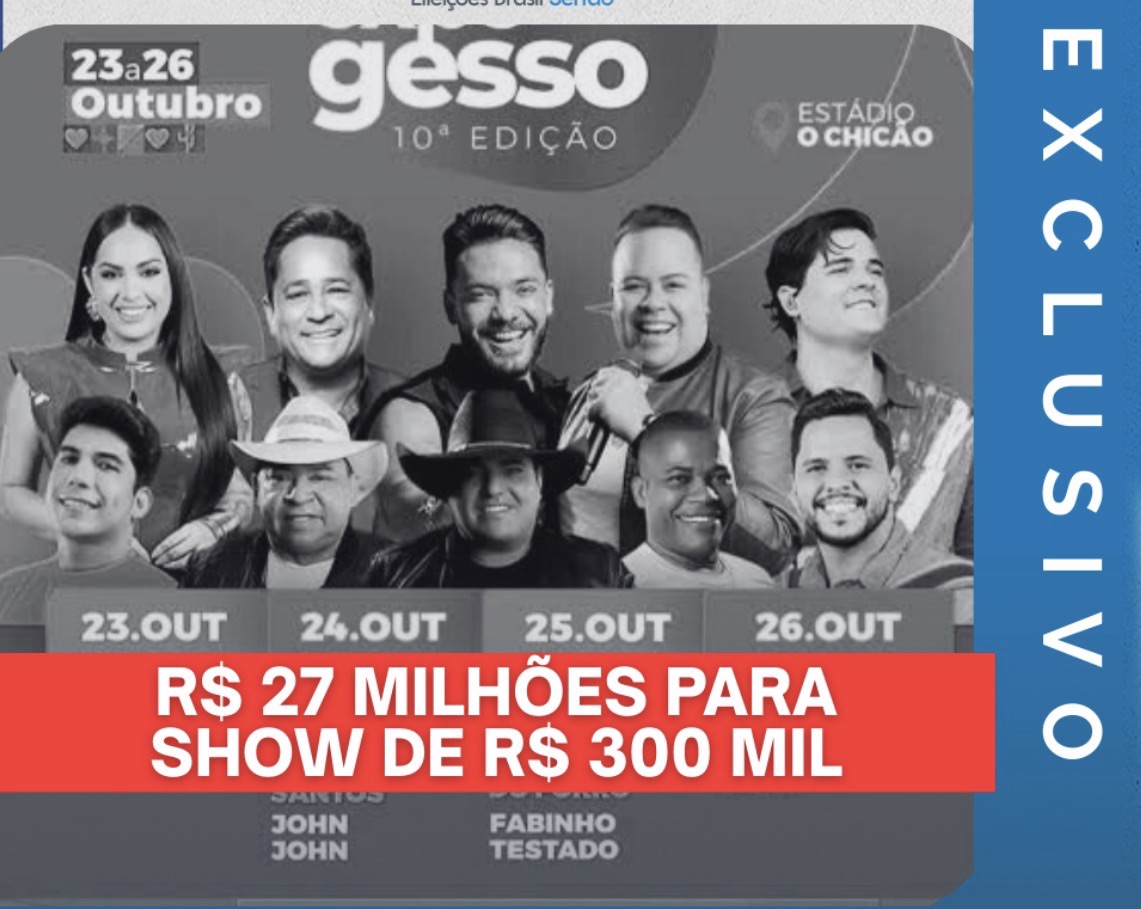EXPOGESSO EM TRINDADE: PREFEITURA REGISTRA ESTIMATIVAS DE ATÉ R$ 27 MILHÕES PARA SHOW DE R$ 300 MIL